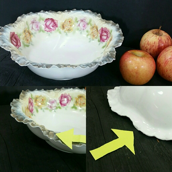 Royal Bayreuth Antique Porcelain Bowl Rose BAVARIA - Picture 8 of 8